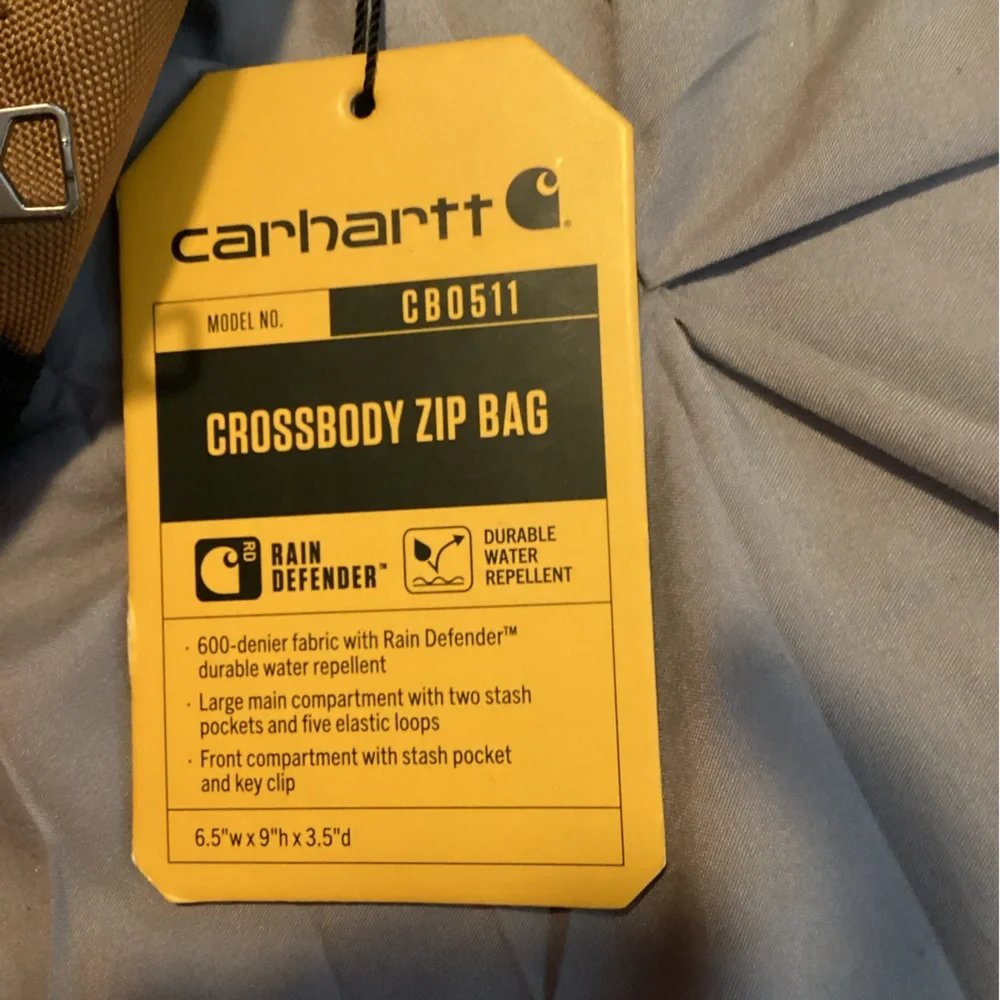Carhartt Brown Messager Crossbody Zip Bag