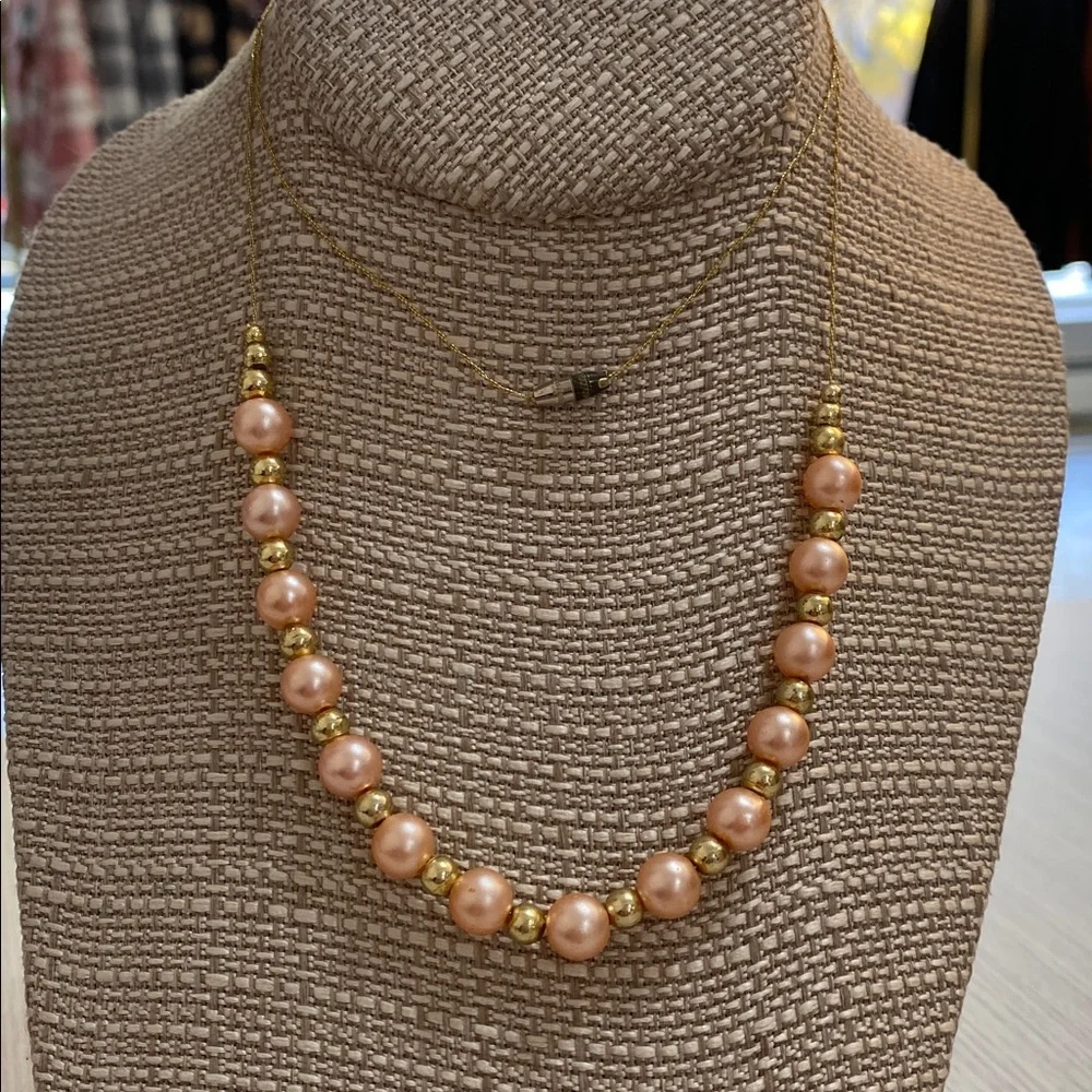 Faux pearl necklace