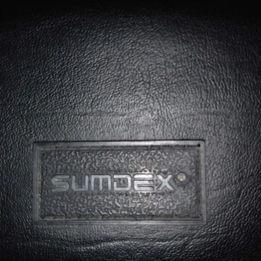 Sumdex Black Leather Laptop Briefcase
