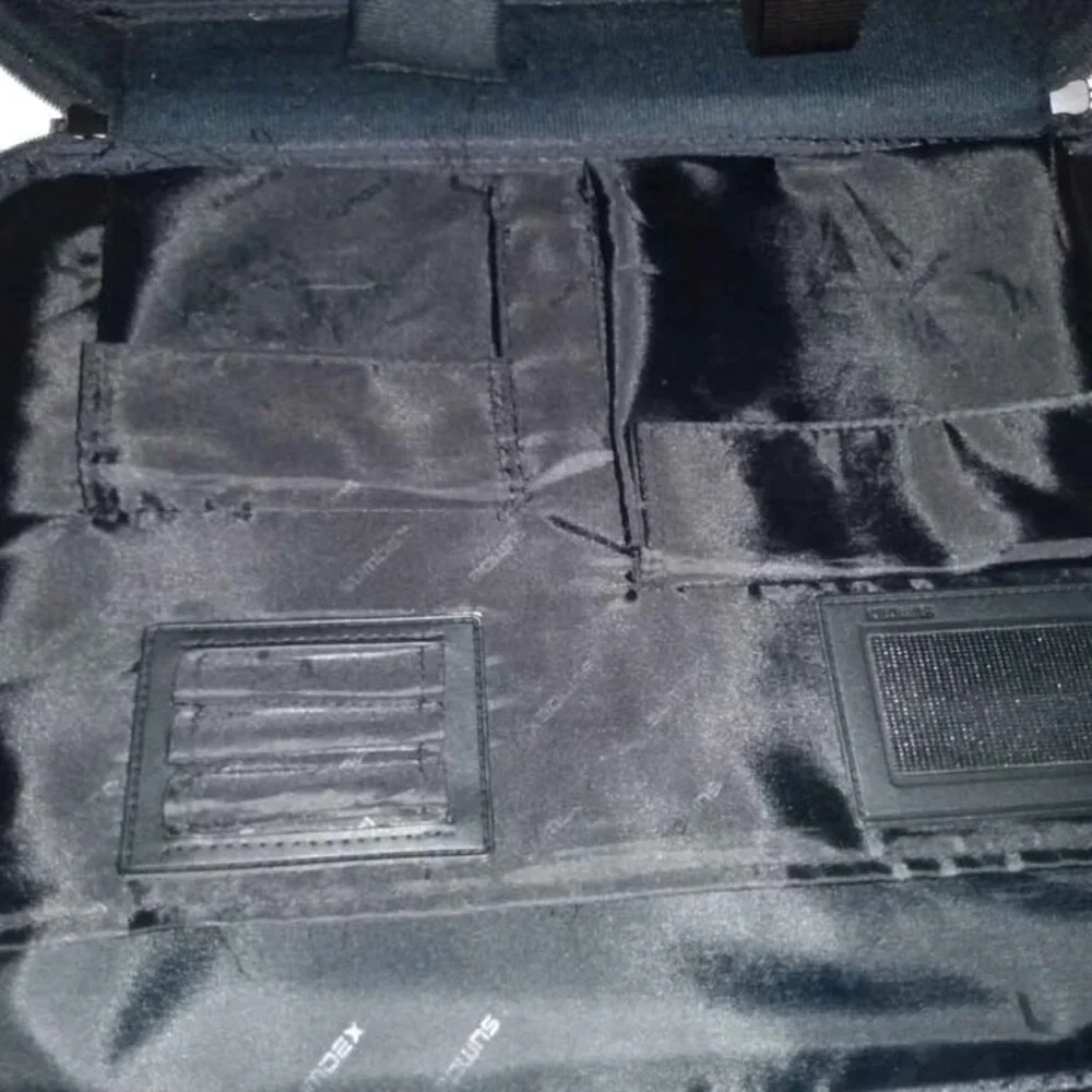 Sumdex Black Leather Laptop Briefcase