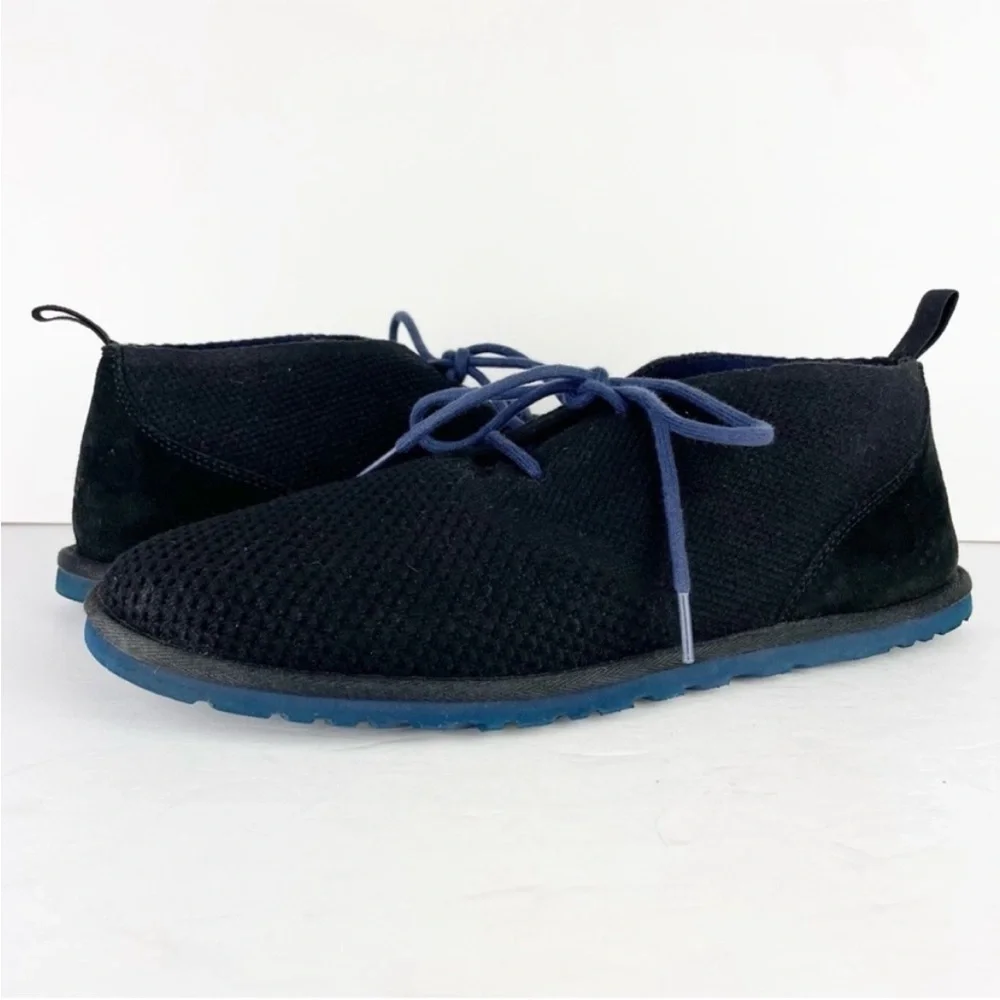 UGG Maksim Hyper Weave Black Wool Suede Lace Up Chukka Ankle Boot Shoes