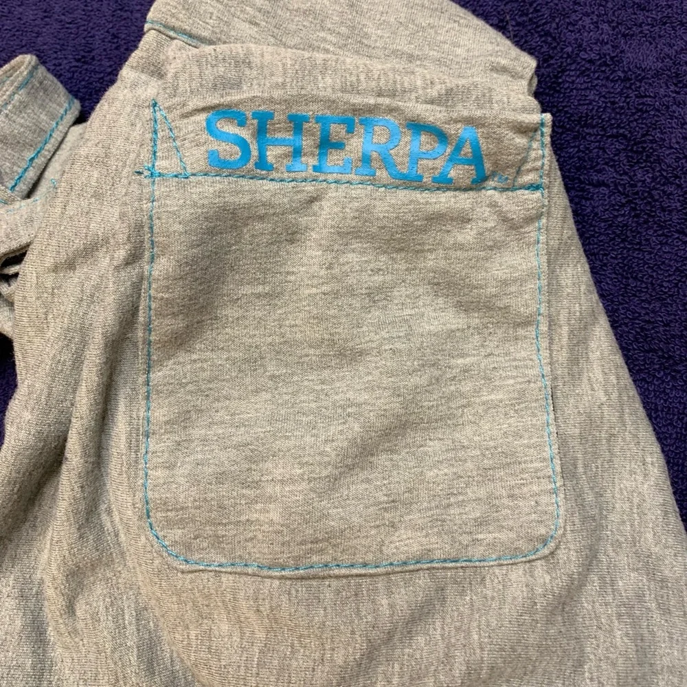Sherpa Pet Sling Carrier in Gray with Blue Details