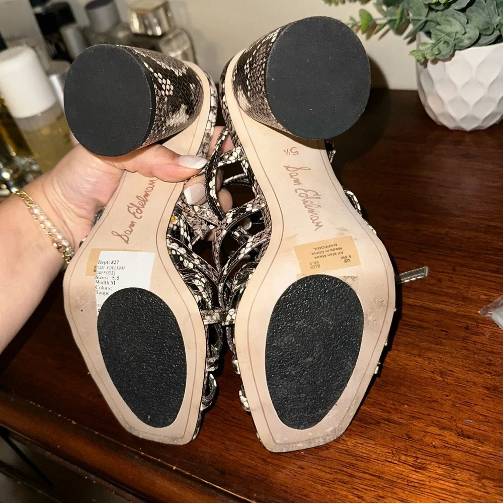 Sam Edelman strappy snakeskin