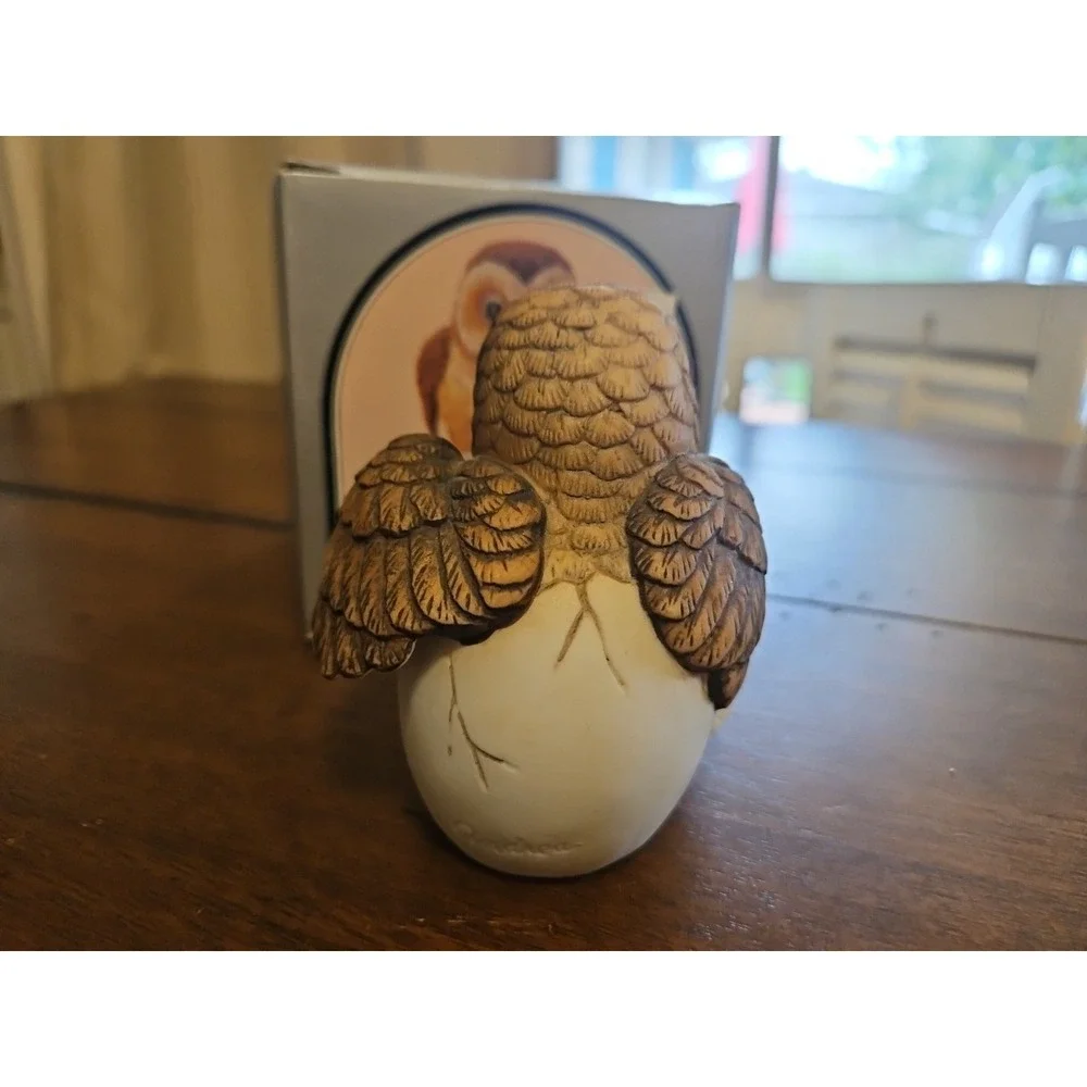 Vintage Andrea by Sadek Owl hatchling, quality porcelain #8618 1990 Japan 3