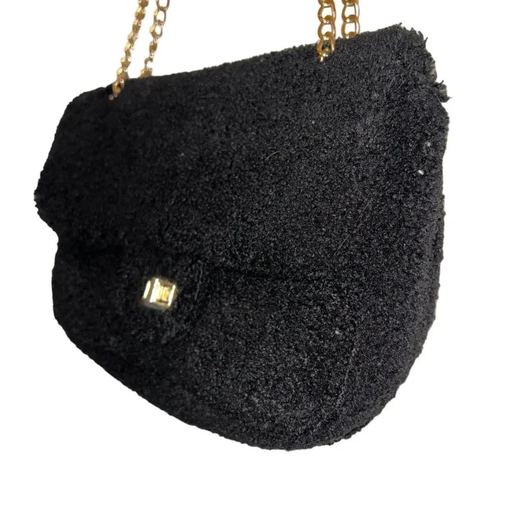 teddy bear sherpa bag black teddy