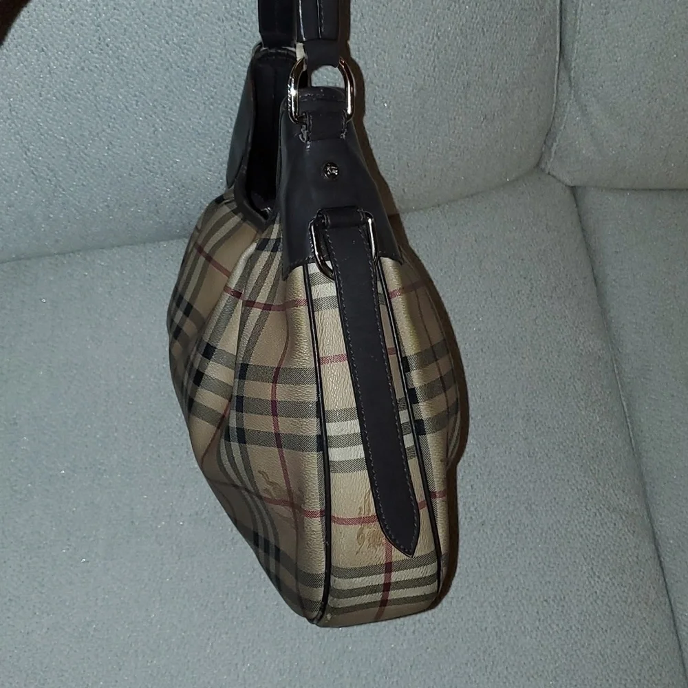 Burberry Large Haymarket Hobo Purse