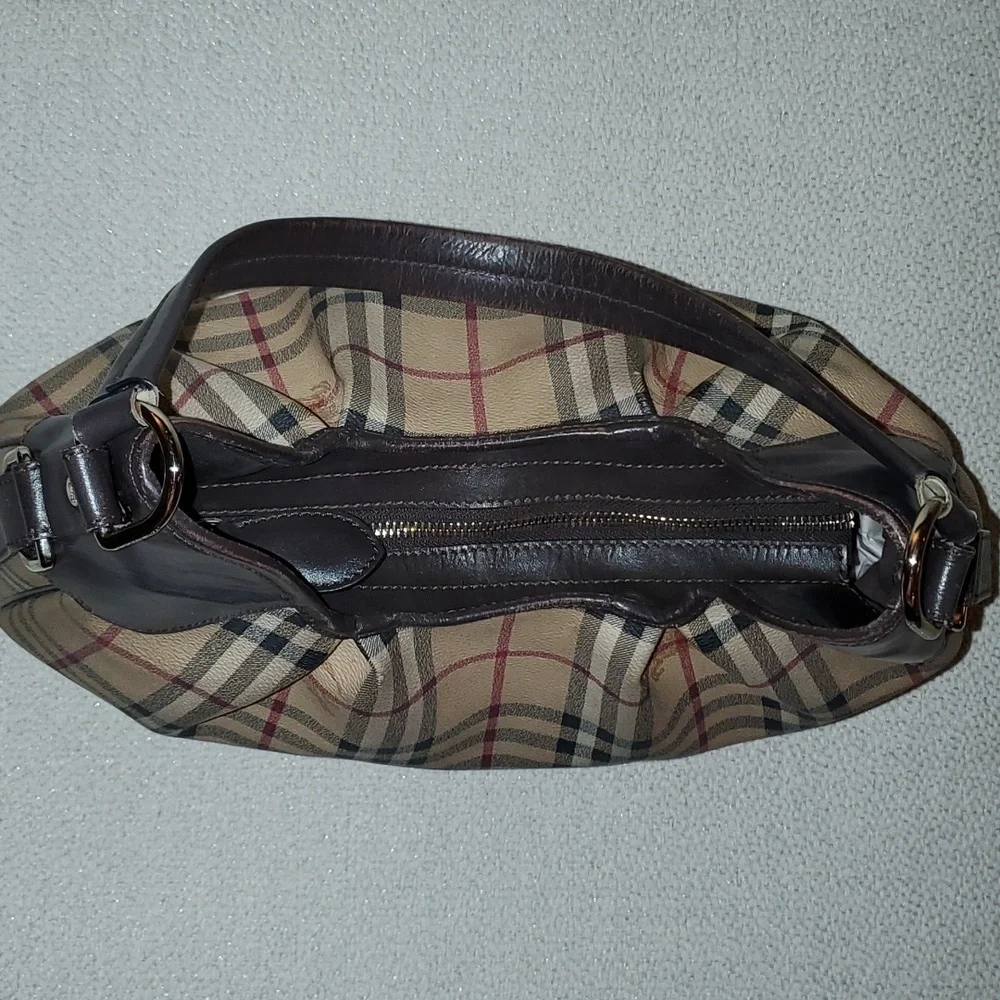 Burberry Large Haymarket Hobo Purse