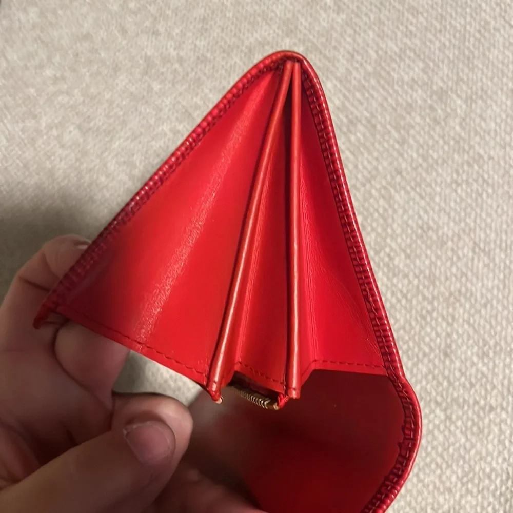 Authentic Vintage Louis Vuitton Red Epi Sarah Wallet