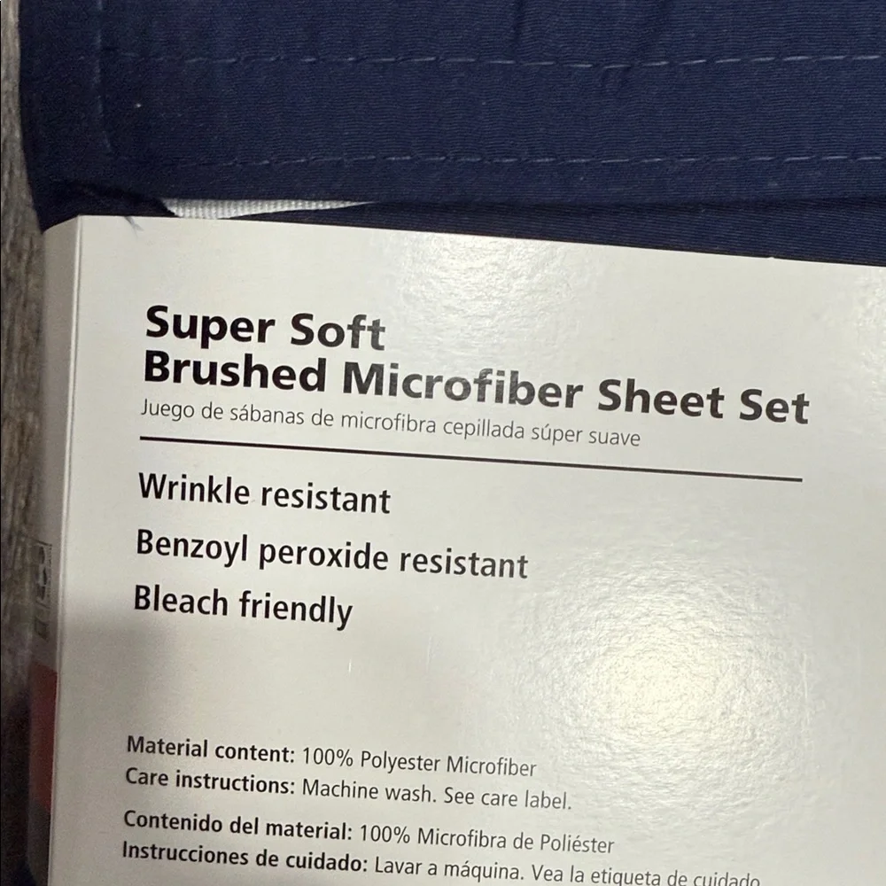 Mainstays Super Soft Navy Sheet Set