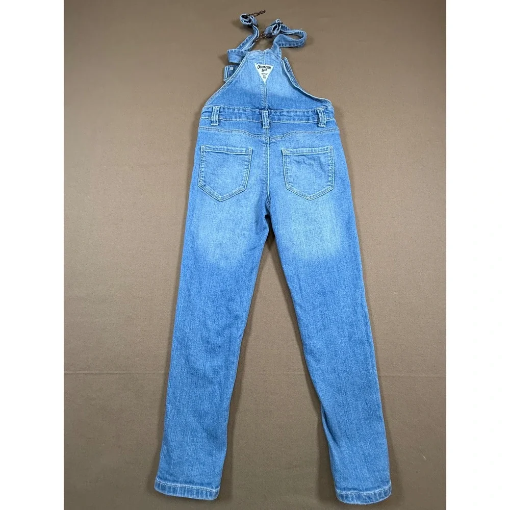 Vintage OshKosh Bgosh Denim Overalls - Girls Size 5 - Adjustable Straps, Buttons