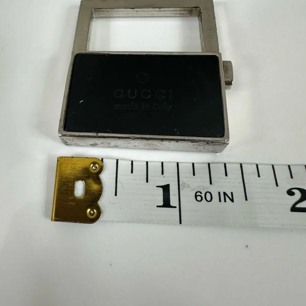 Gucci Silver‎ Tone Bag Charm Key Ring