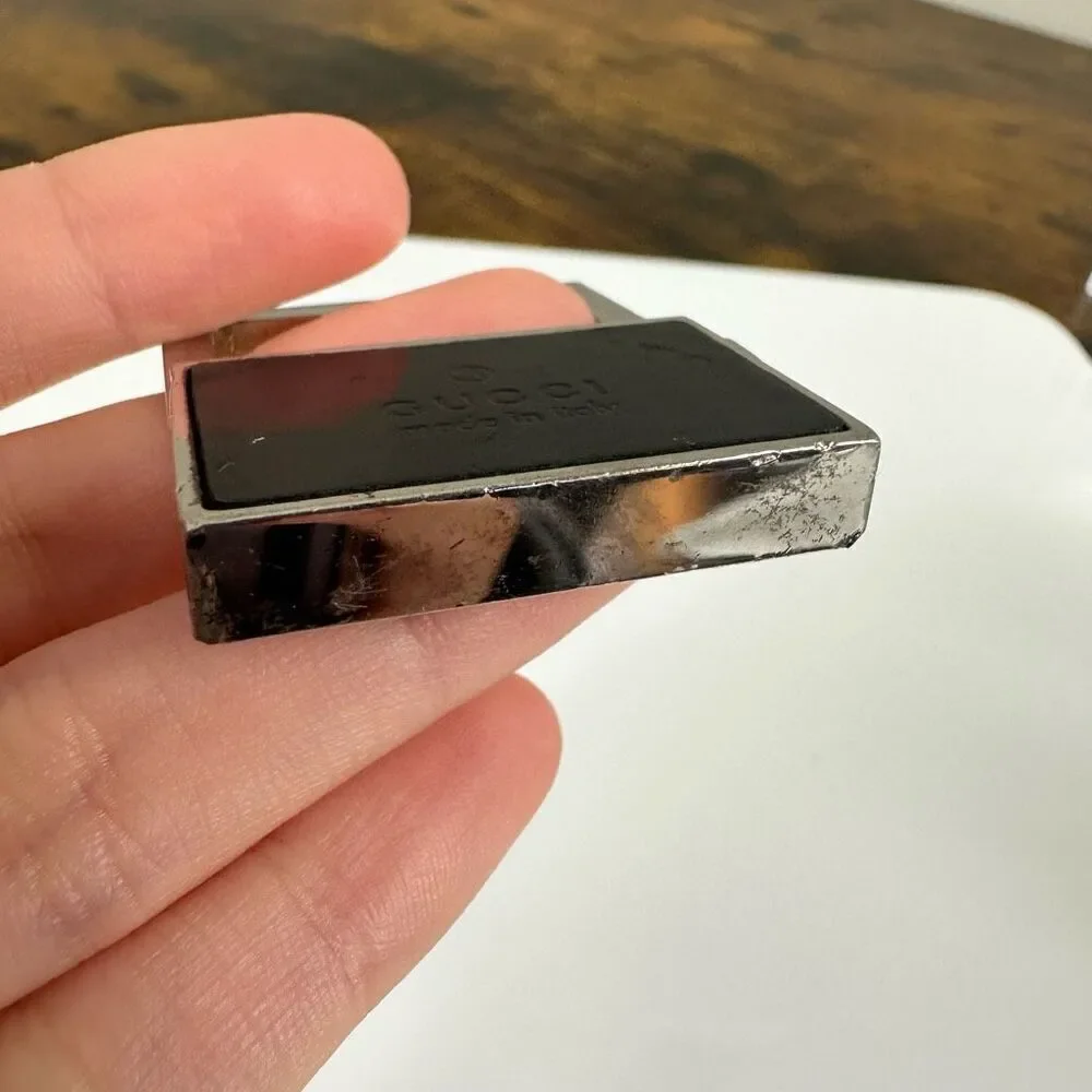 Gucci Silver‎ Tone Bag Charm Key Ring