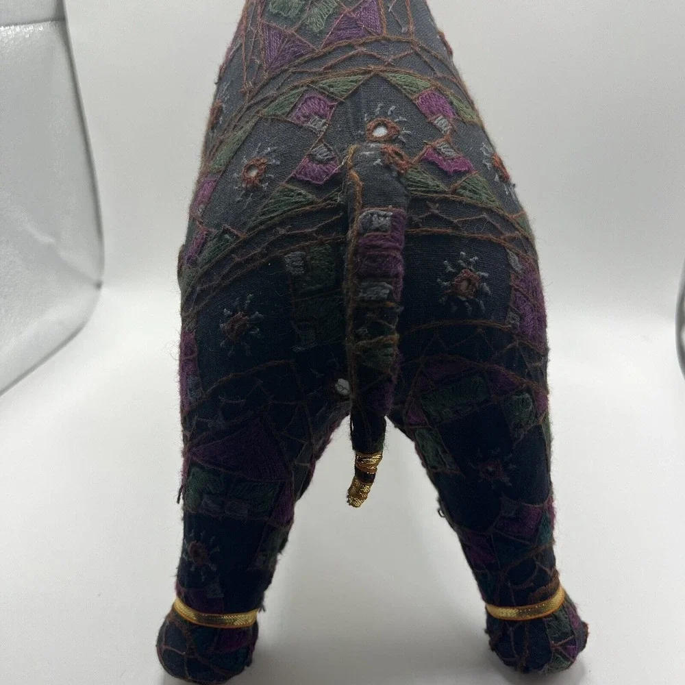 Vintage Camel India‎ Sari Patch Large Embroidered Mirrors Handmade Stuffed Decor