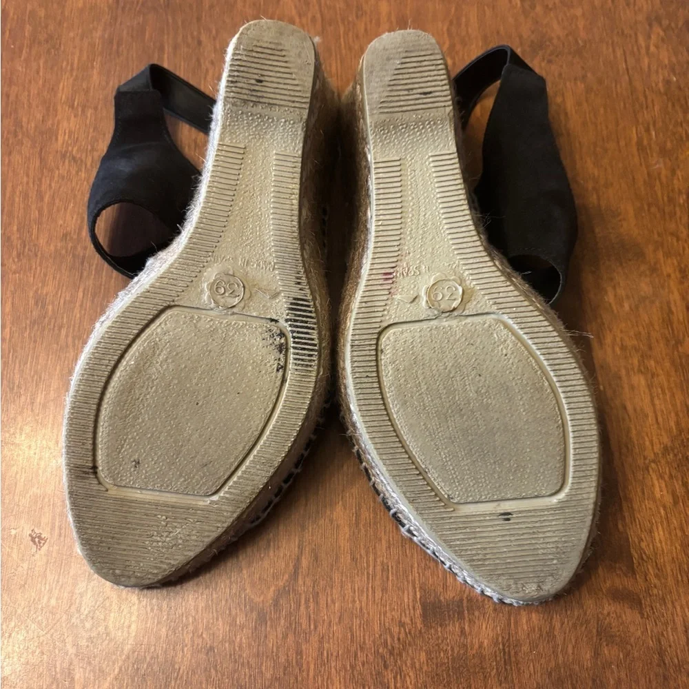 Elegant Black Women's Espadrille Slingback Sandals