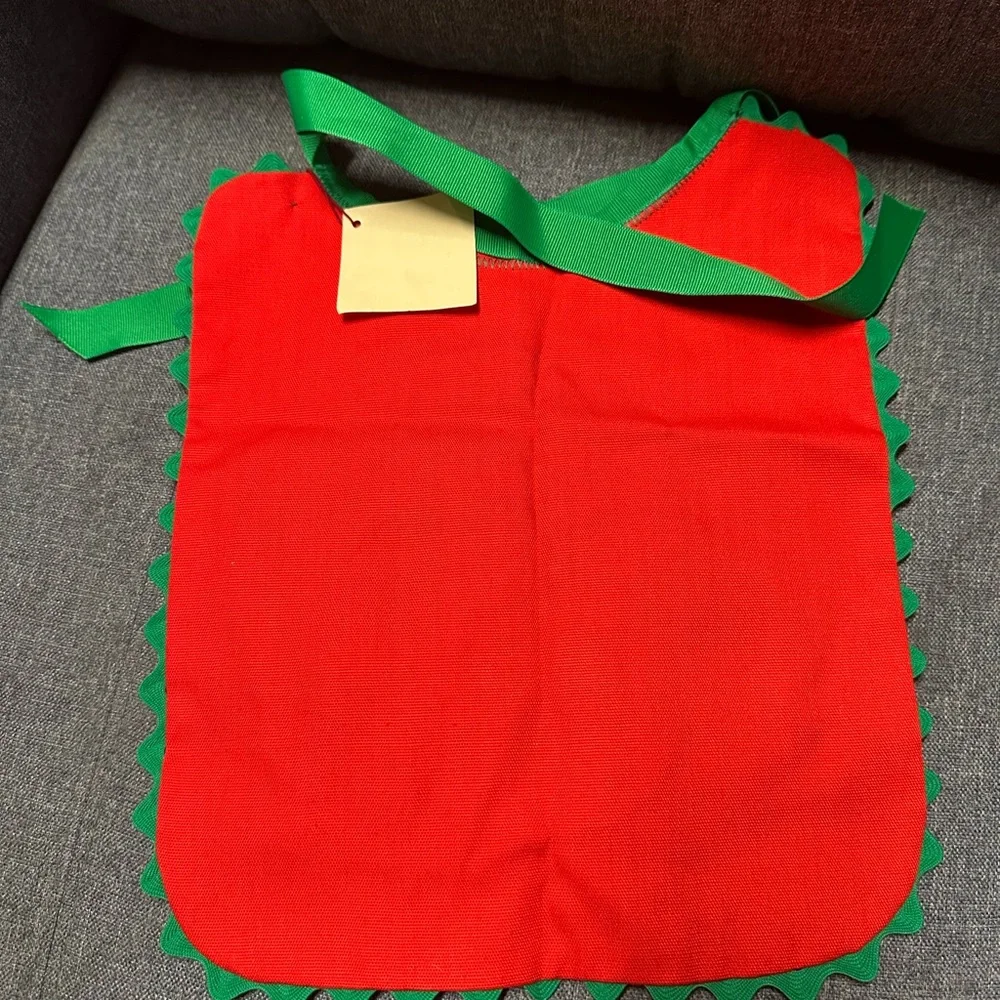 Ccollections Holiday Mouse Bib - Green, Red, Gray