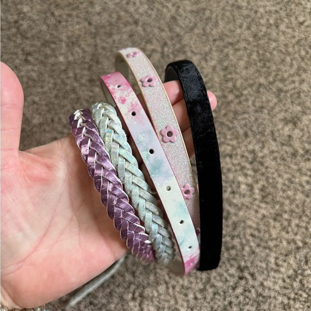 Girls bundle of belts size small cat and jack