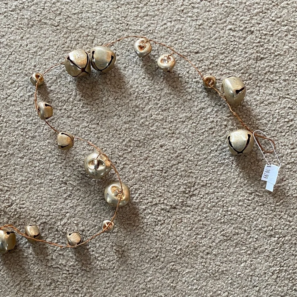Gold and Brown Holiday Bell Garland