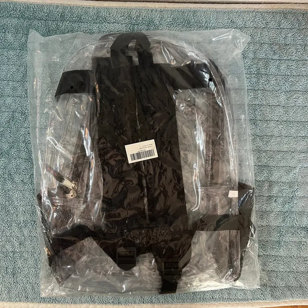 Clear Stadium Backpack Transparent PVC Bag Event Approved