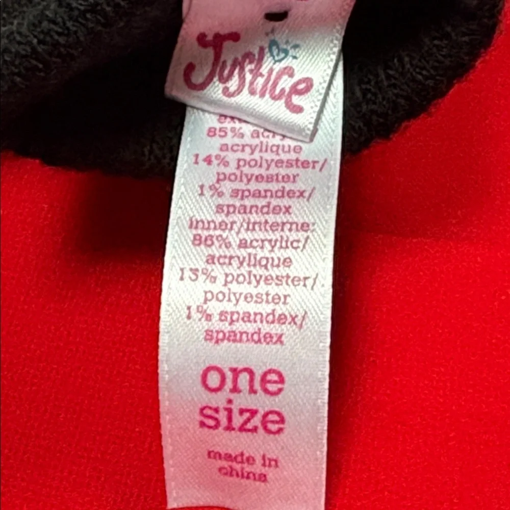 Justice O/S double layer gloves. NWT!