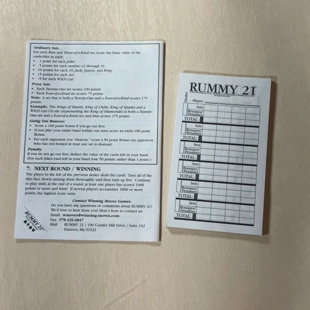 Winning Moves Game vintage rummy