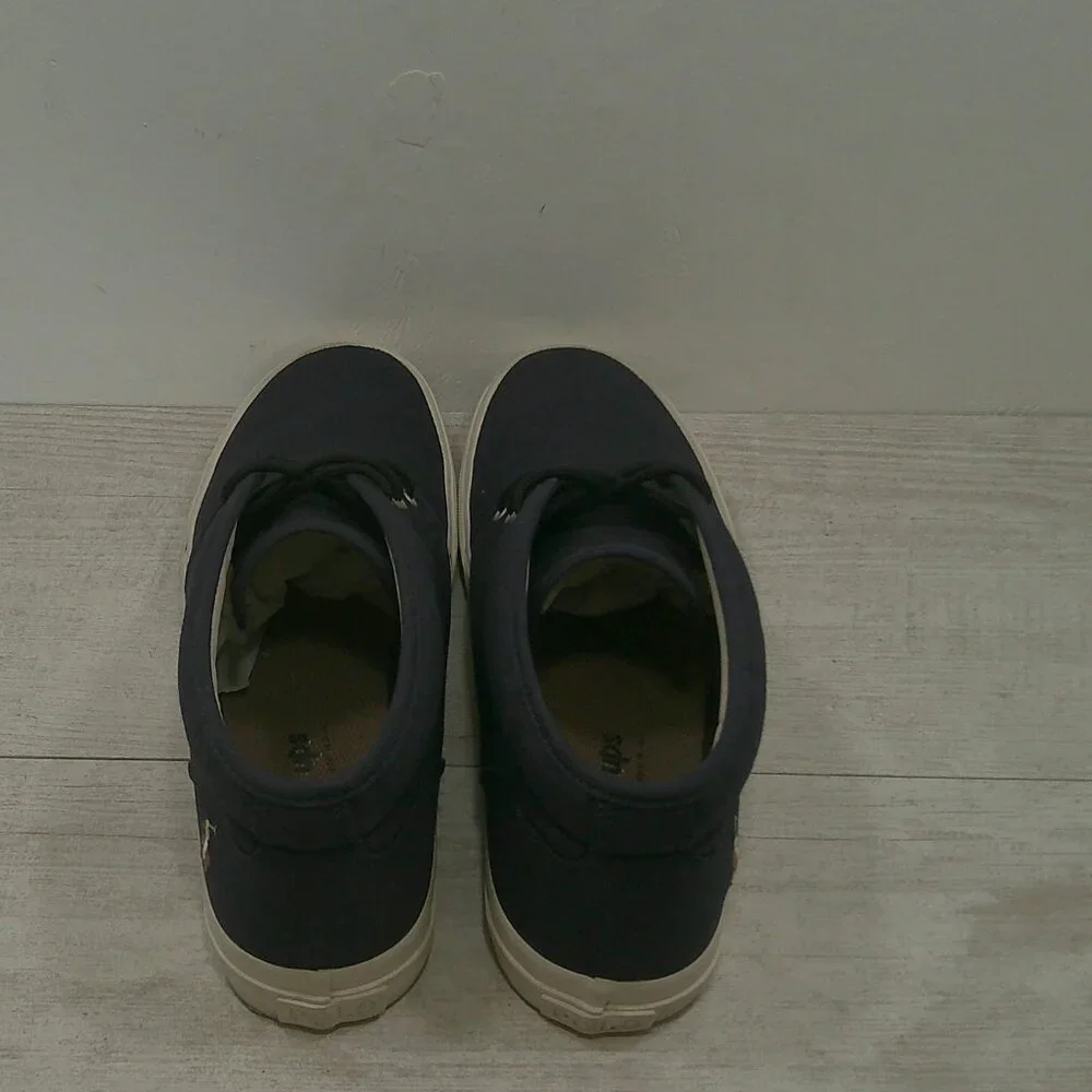 Polo Ralph Lauren Men's Keaton Chukka Sneakers True Navy Blue Canvas Size 11.5