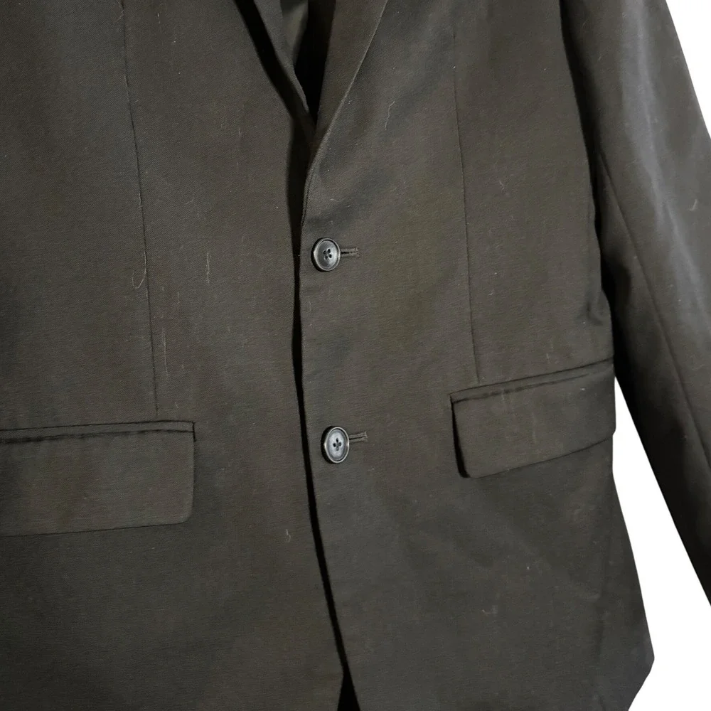 38R JOS BANK Black Wool Traveler Ed Blazer Suit Jacket Sport Coat 24 1/2 Sleeve