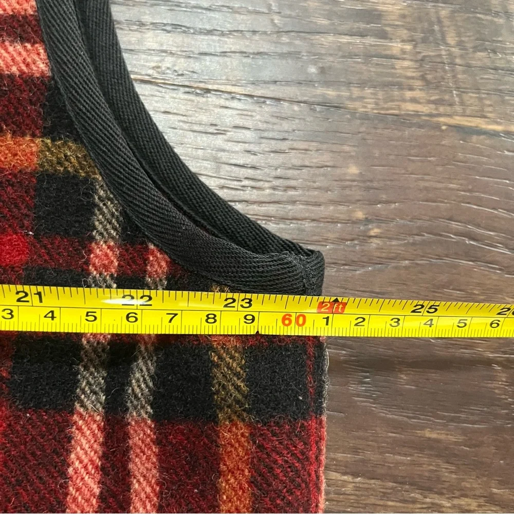 J. Crew oarsman wool blend red plaid pockets outdoor vest gorpcore large tall