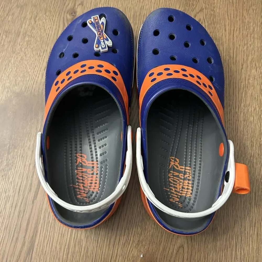 Crocs X NERF Classic Clog NERF Blaster Dart Unisex M 8/ W 10 Royal Blue Orange