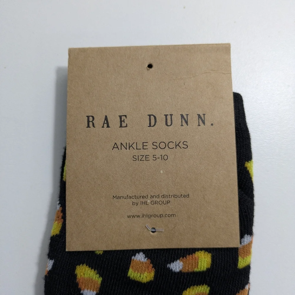 NEW Rae Dunn Candy Corn Socks - Fits Shoe Sizes 5-10 Womens - Fall Halloween
