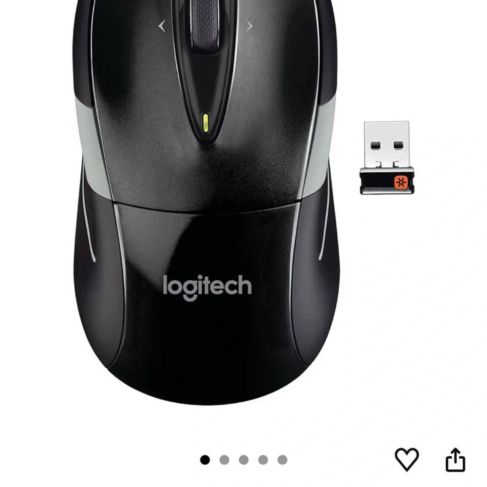 Logitech M525 Power Plus Wireless Mouse - Black and Silver