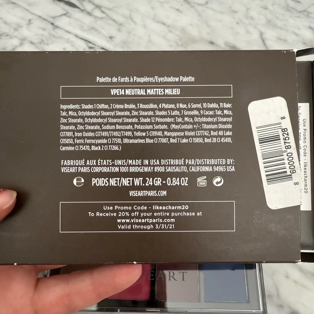 Viseart Matte Neutrals Ombre Eyeshadow Palette