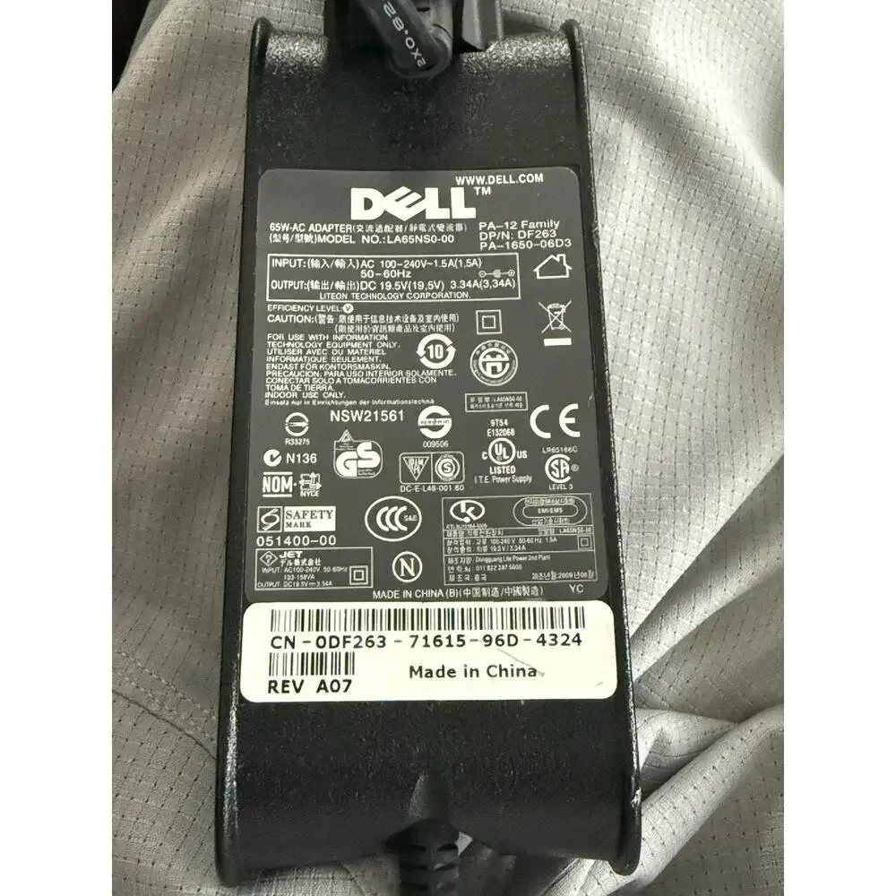 Dell LA65NS0‑00 AC Adapter 65-W