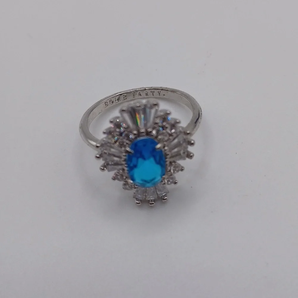 Bomb Party Silver Tone Ring Sz 9