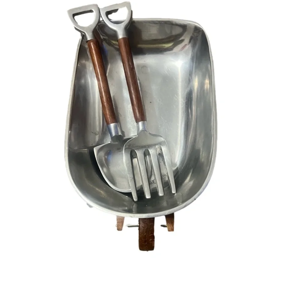 Godinger Wheelbarrow Salad Bowl & Servers,‎ Alternative Metal
