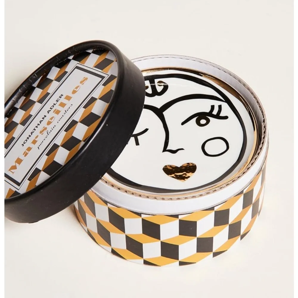 Jonathan Adler Marseilles Coasters Set of 4 Discontinued OS