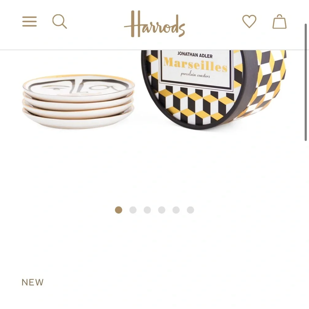 Jonathan Adler Marseilles Coasters Set of 4 Discontinued OS