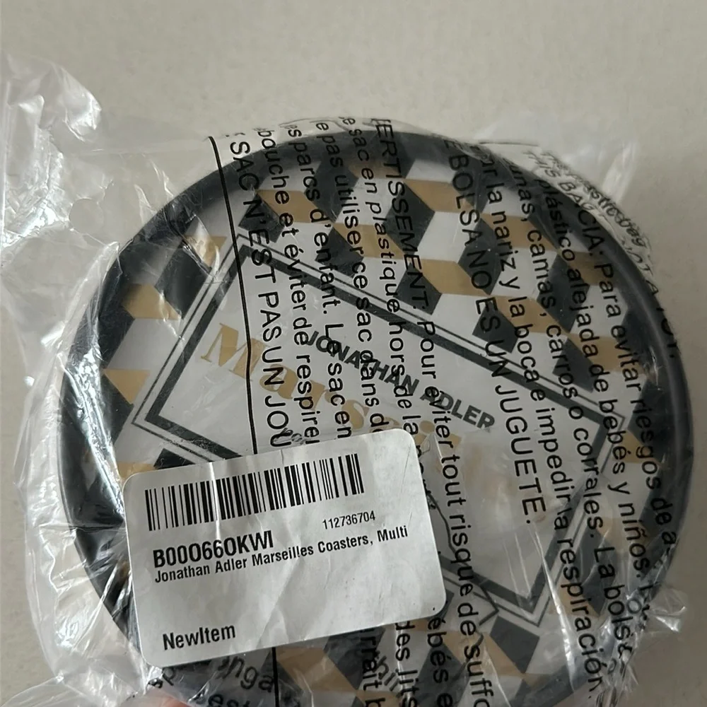 Jonathan Adler Marseilles Coasters Set of 4 Discontinued OS