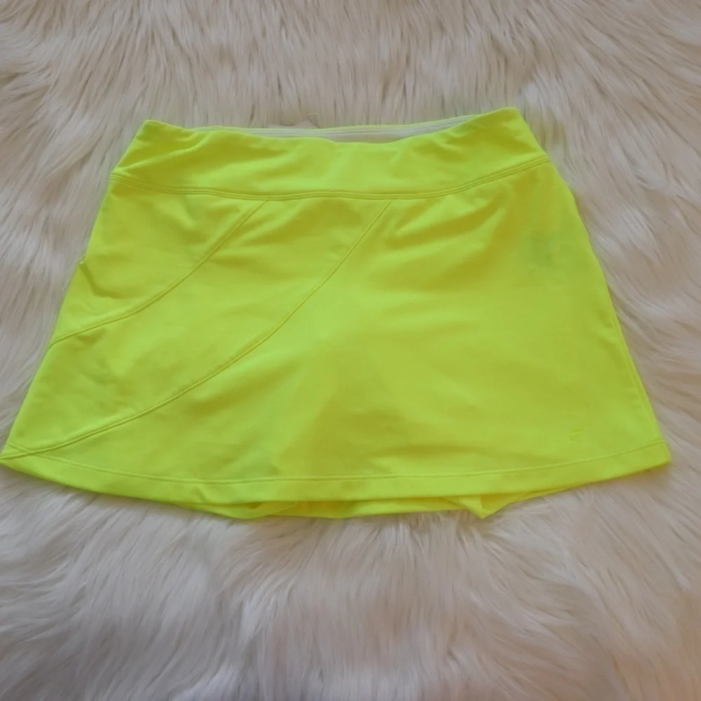 NEW Fila Neon Yellow Platinum Active Skort Size XS