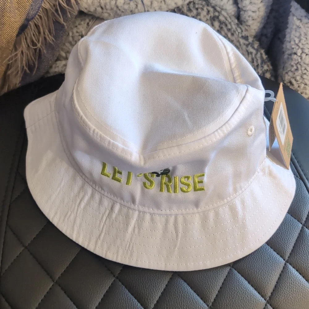 White Kids Hats let's Rise New With Tags