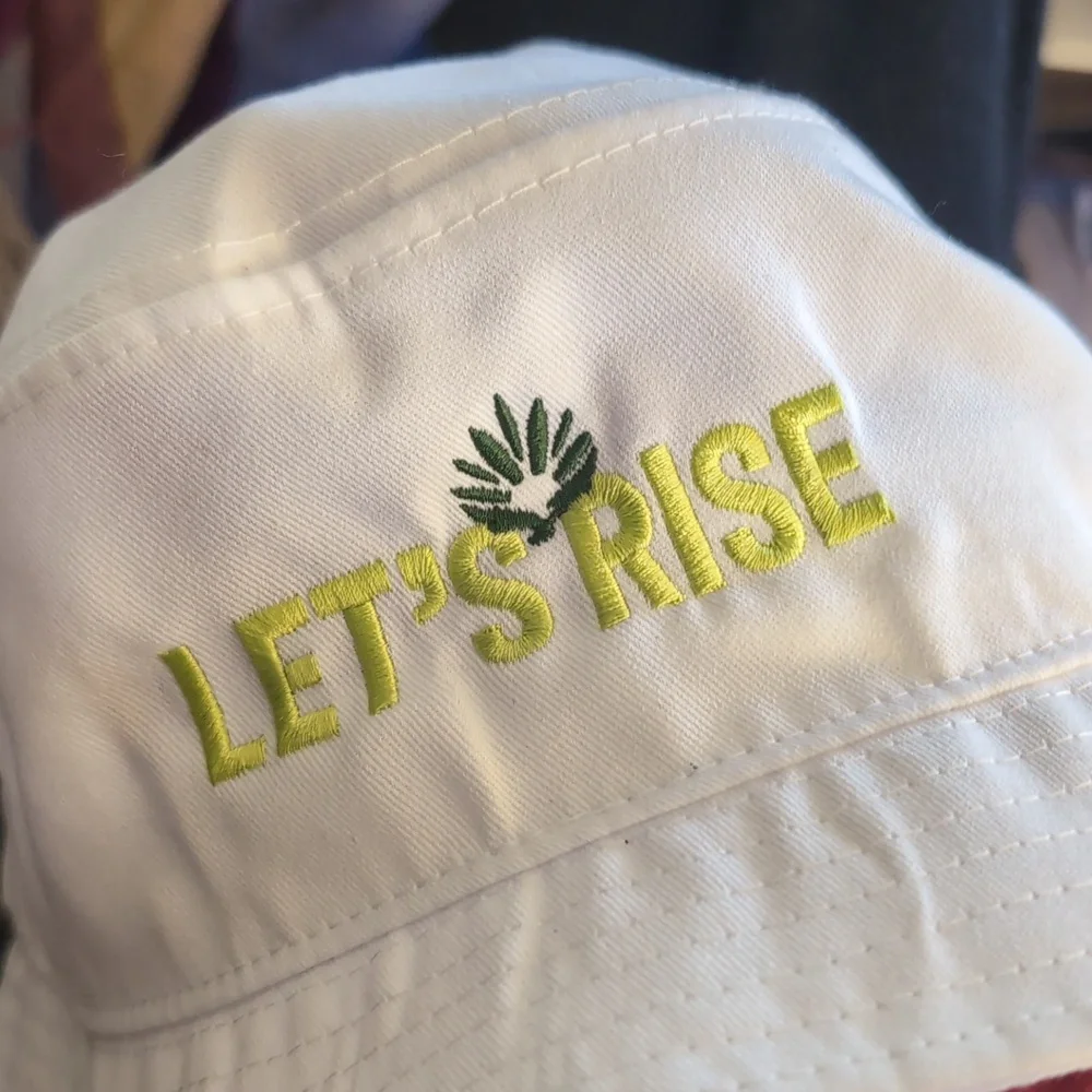 White Kids Hats let's Rise New With Tags