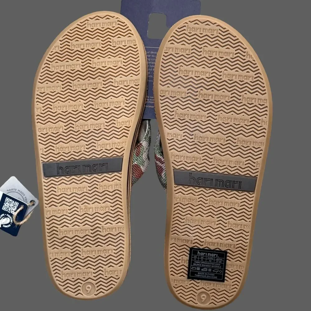Hari Mari Scouts Flip Flops Woodland Camo Mens 9