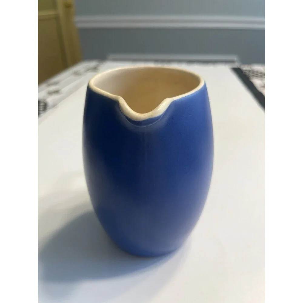 Devon Pottery Matte Blue “Digby” Pitcher Jug Creamer England