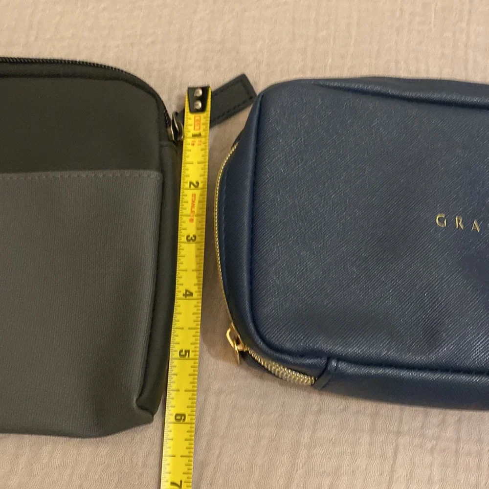 TUMI Black and Gray Toiletry Bag & GRAFF NAVY . Set