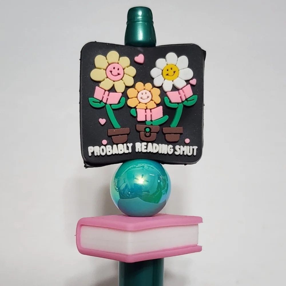 Book Themed Pen Funny Reader‎ Smut Dark Romance Gift Stocking Stuffer Beaded