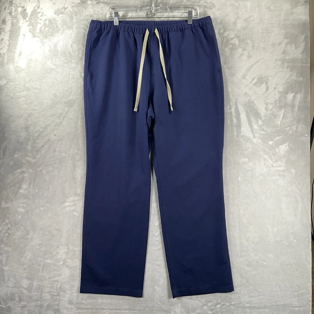 FIGS Scrub Pants men's XL 36x30 Pisco Basic Bottoms Blue Medical Drawstring
