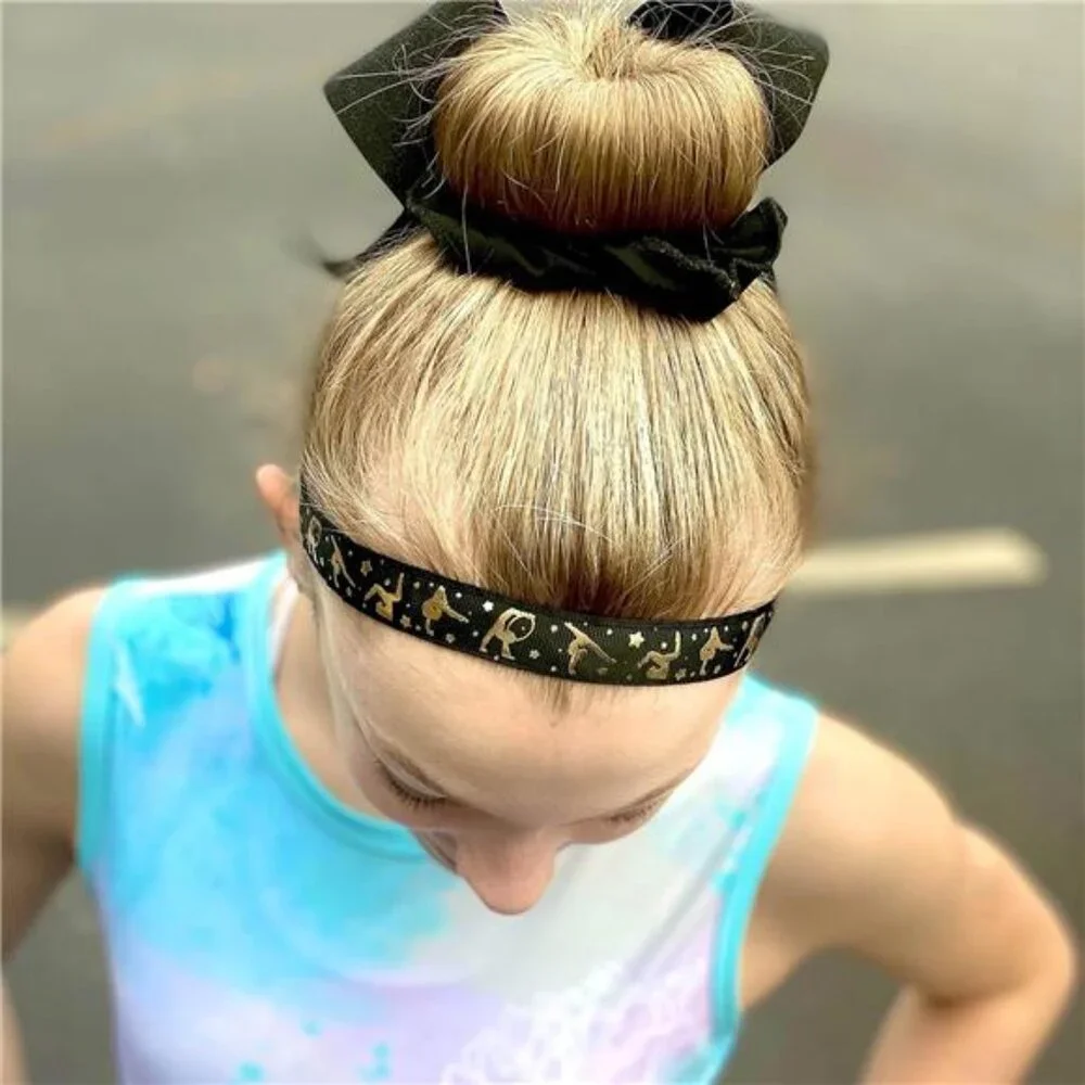 Girls Gymnastics Headbands Adjustable Non Slip Elastic Sport Hair Bands Set
