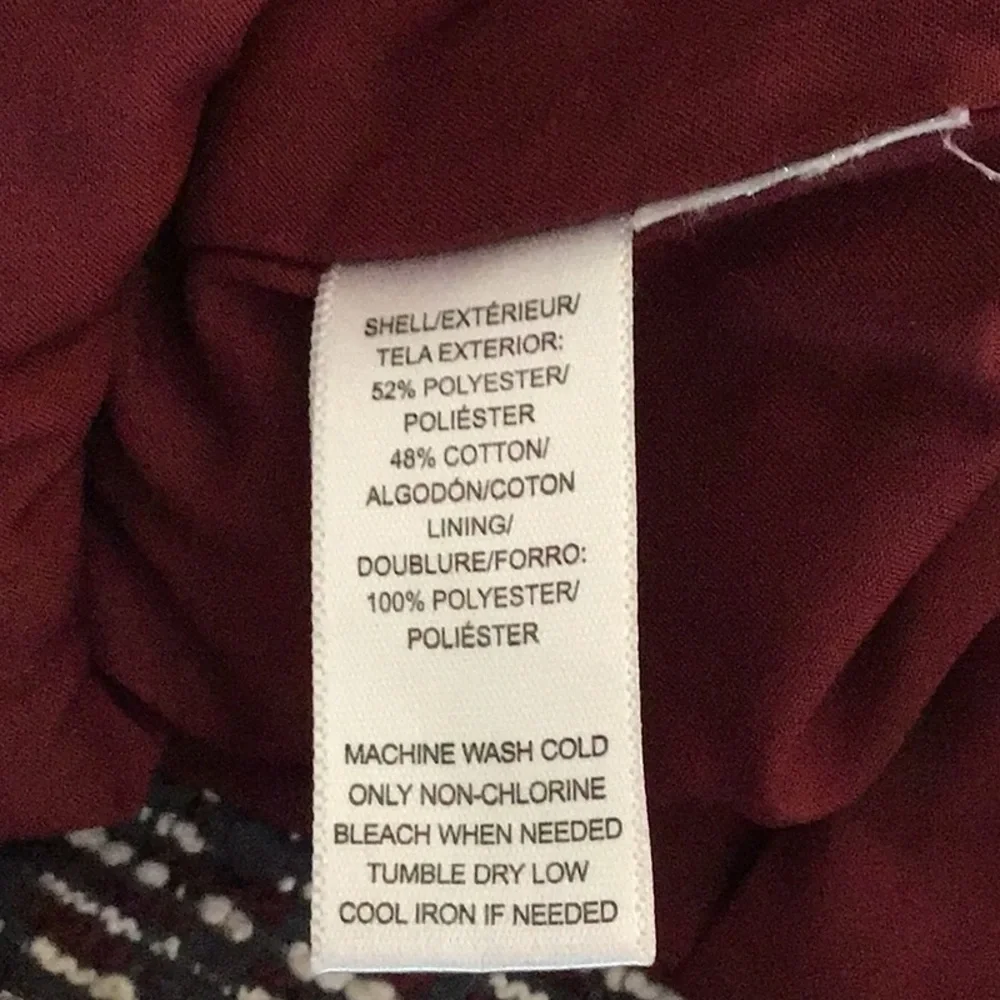 Loft Petites Pencil Skirt Maroon Multicolor Size 10