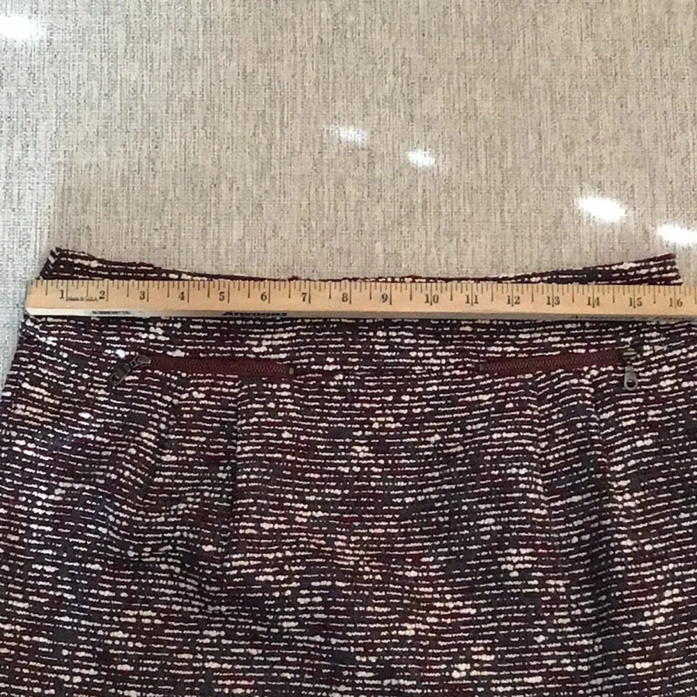 Loft Petites Pencil Skirt Maroon Multicolor Size 10