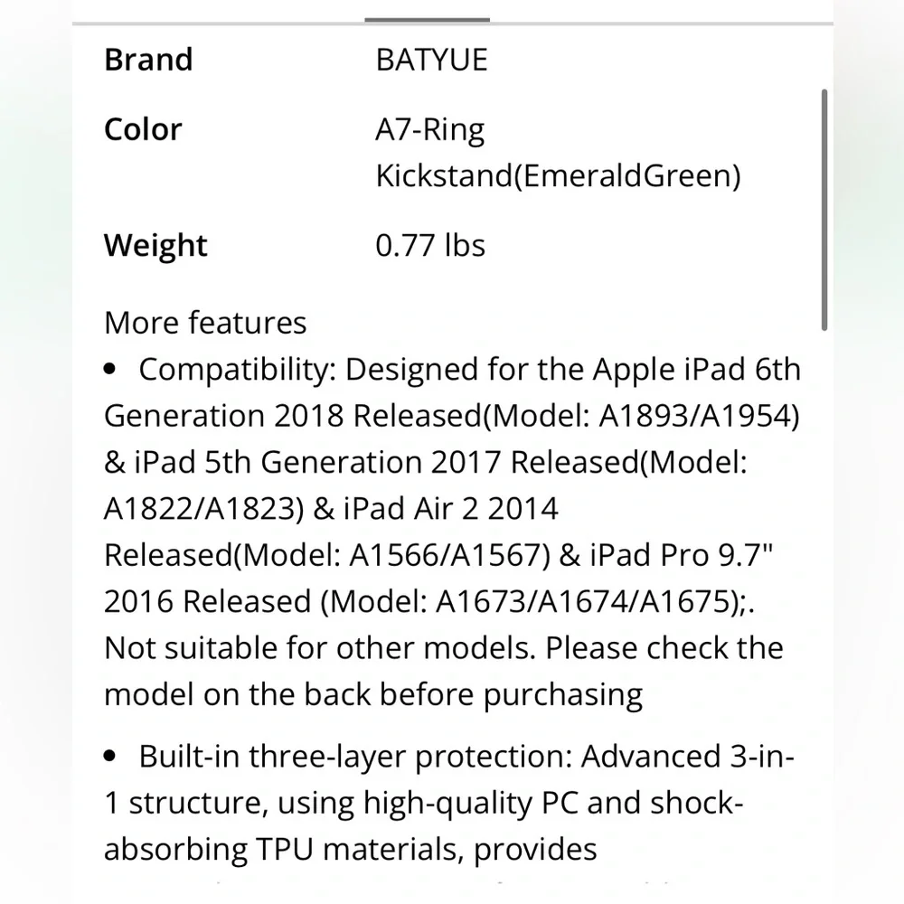 BATYUE fits ipad