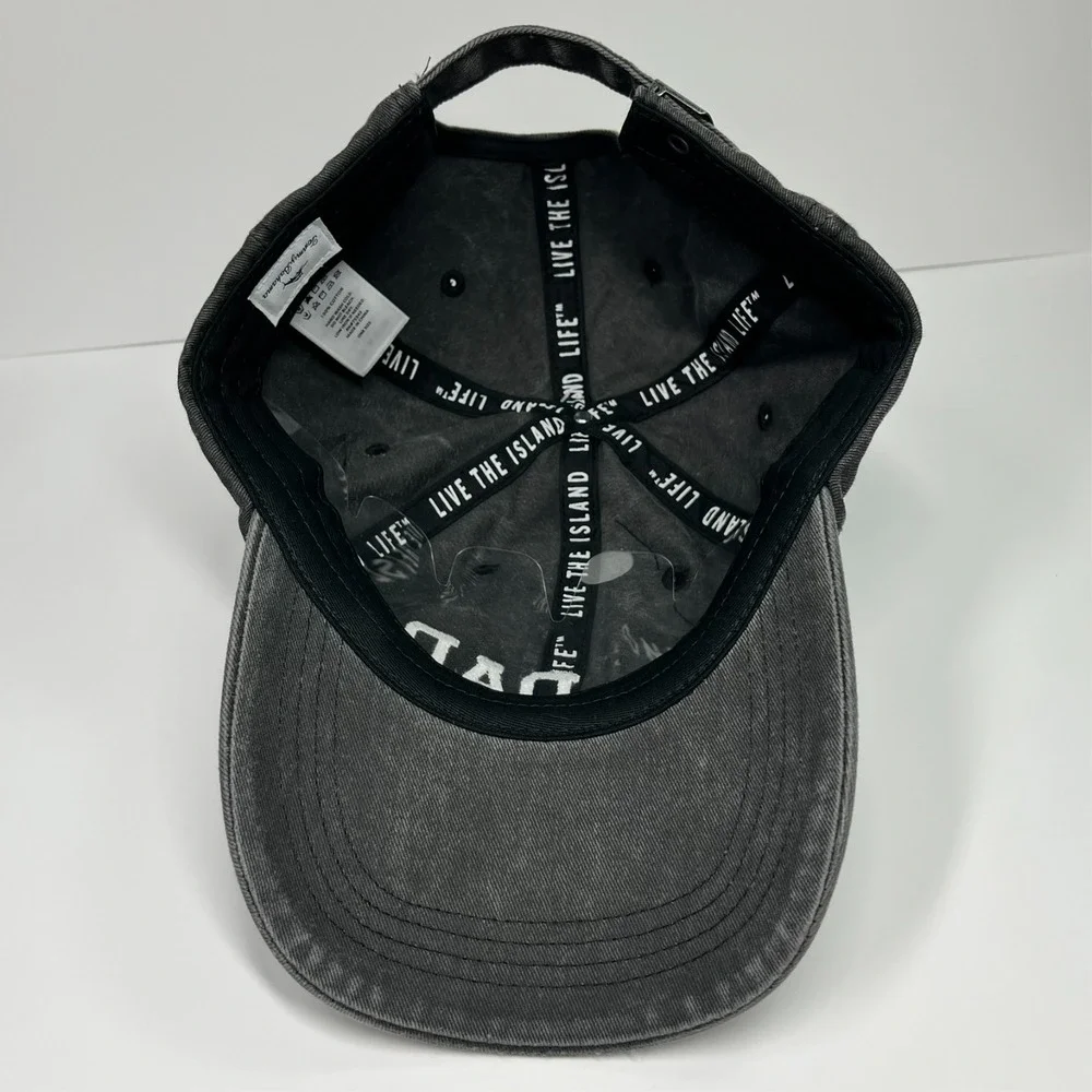 Tommy Bahama Hat Mens Embroidered #1 Dad Adjustable Baseball Cap Heathered Black